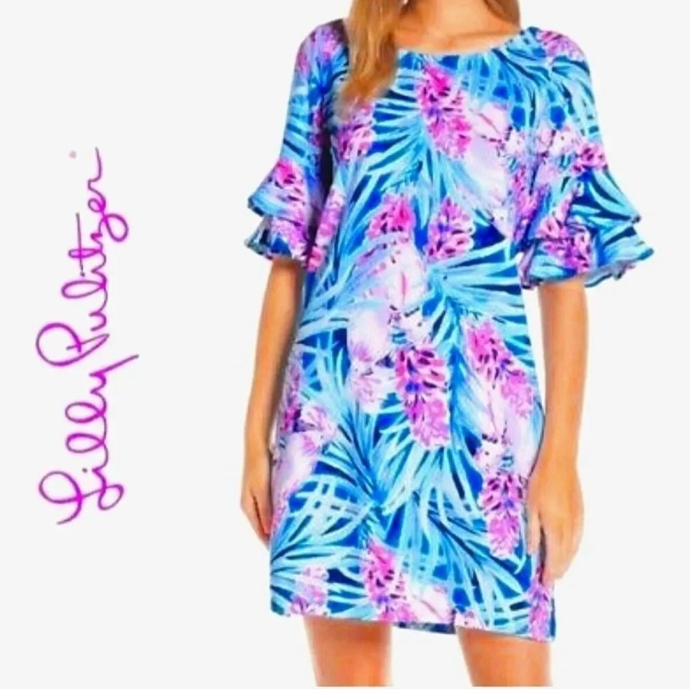 🆕 NWT Lilly Pulitzer Mr. Peacock Blue Tweethearts Dress
